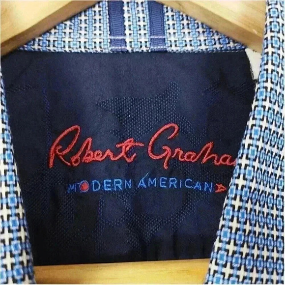 Robert Graham Modern American Long Sleeve Shirt M Button-Up Cotton Tailored Fit - Picture 4 of 5